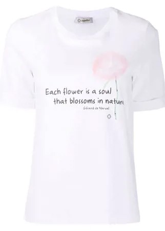 Peserico футболка с цветочным принтом