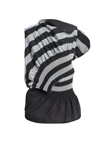Топ Cassini в полоску Issey Miyake, черный