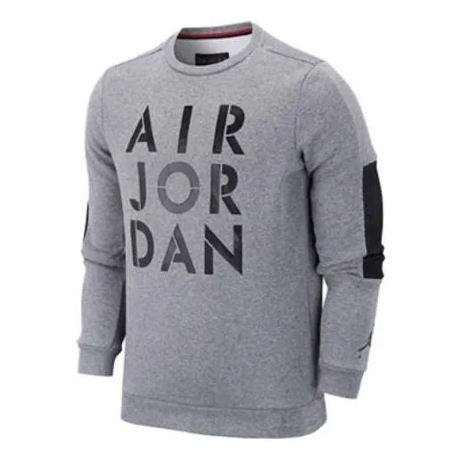 Толстовка Air Jordan Word Mark Long Sleeve 'Grey', серый