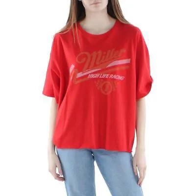 Женская красная укороченная футболка Junk Food с принтом, топ XL BHFO 7849
