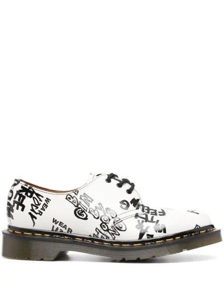 Comme Des Garçons Comme Des Garçons туфли дерби с принтом из коллаборации с Dr. Martens, белый