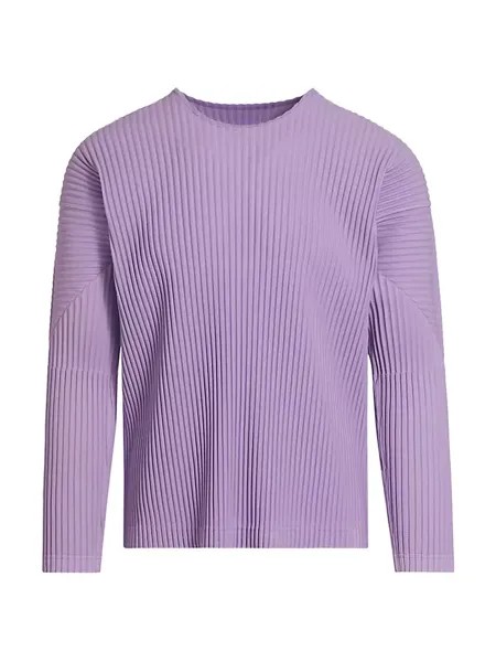 Рубашка с длинными рукавами и цветными складками Homme Plissé Issey Miyake, фиолетовый