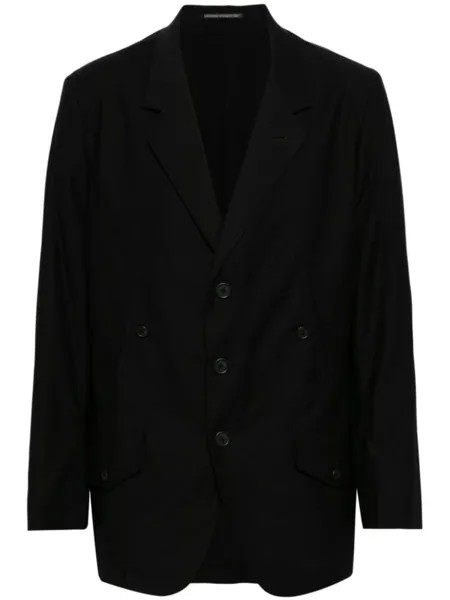 Однобортный пиджак Yohji Yamamoto, черный