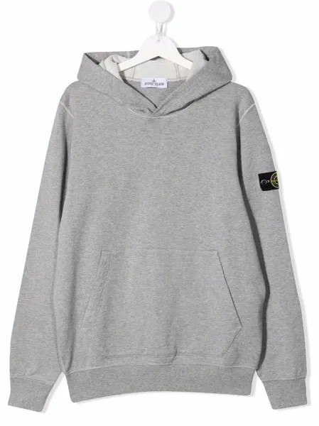 Stone Island Junior худи с нашивкой-логотипом