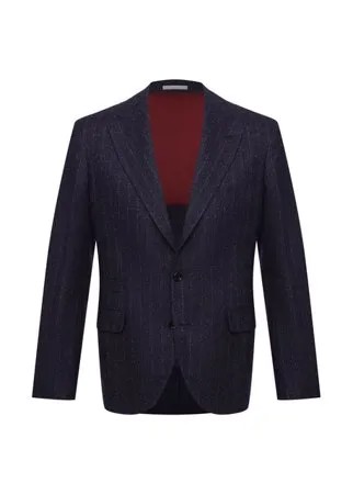 Пиджак из шерсти и шелка Brunello Cucinelli