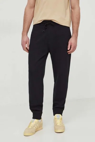 Спортивные брюки из хлопка United Colors of Benetton, черный