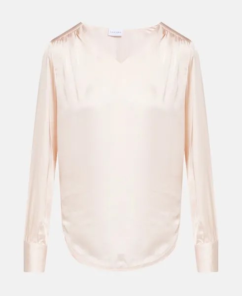 Атласная блузка-рубашка Lascana, естественный