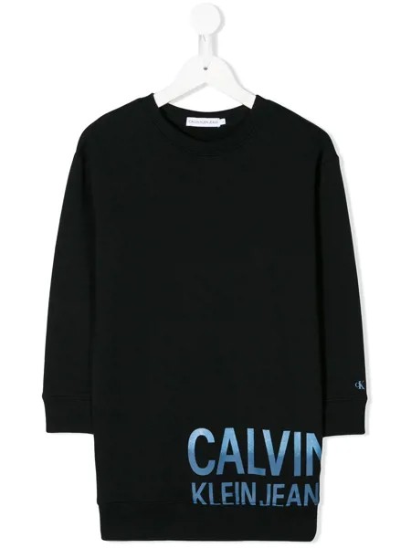 Calvin Klein Kids платье-толстовка с логотипом