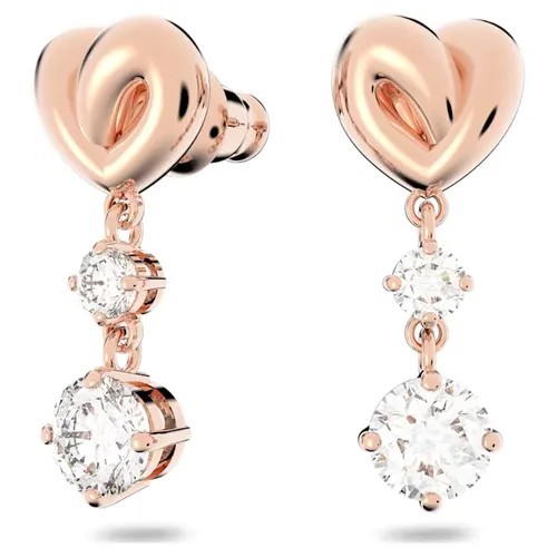 Серьги пусеты SWAROVSKI, кристаллы Swarovski, размер/диаметр 21 мм, золотой