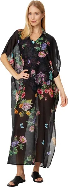 Накидка Black Butterfly Collared Kaftan Johnny Was, мульти