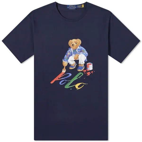 Футболка Polo Ralph Lauren Painting Bear, цвет Cruise Navy