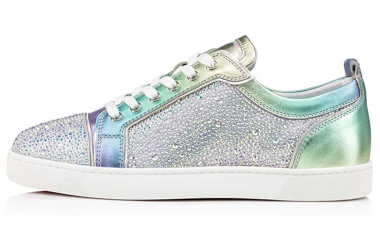 Кроссовки Christian Louboutin Skateboarding Men, серебристый/голубой