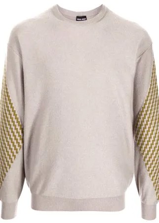 Giorgio Armani кашемировый свитер с узором зигзаг