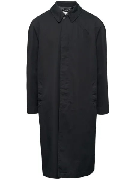 MM6 Maison Margiela хлопковый тренчкот с застежкой-молнией, черный