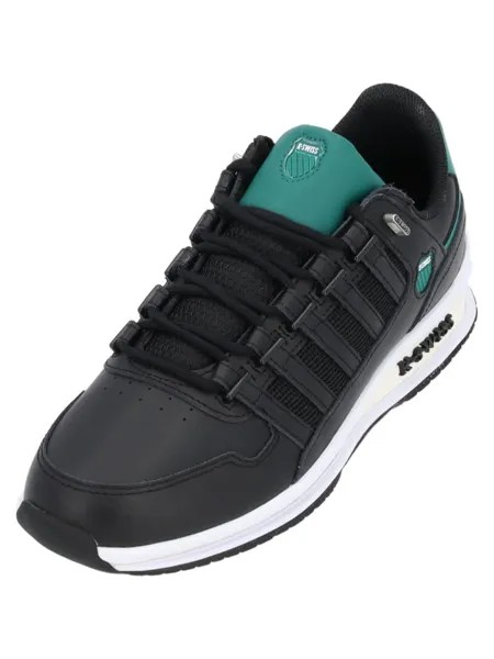 Туфли на шнуровке K-SWISS, цвет black/aventurine/vintage