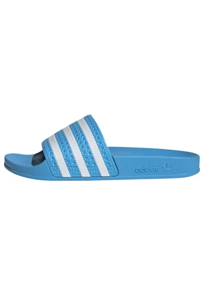 Тапочки Adilette W adidas Originals, цвет semi blue burst cloud white semi green spark