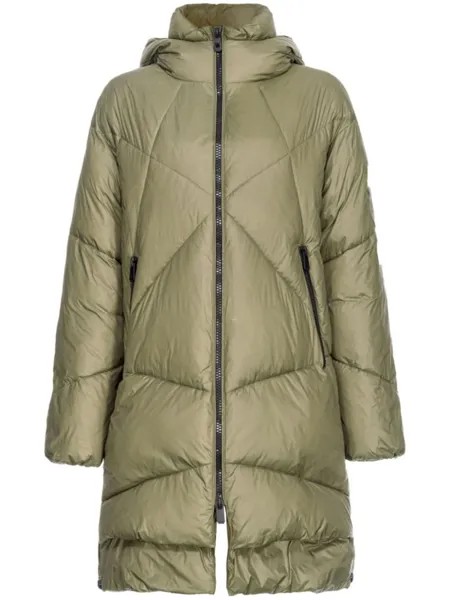 PINKO стеганое пальто с капюшоном, зеленый