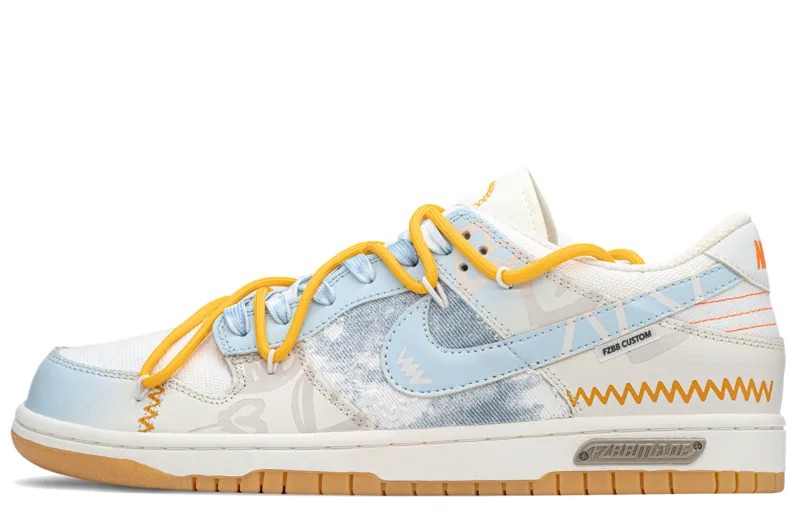 Кроссовки Nike Dunk Skateboarding Shoes Unisex Low-top Beige/Yellow, хаки/желтый