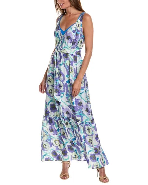 Платье макси Diane von Furstenberg Jodie из смесового шелка, фиолетовый