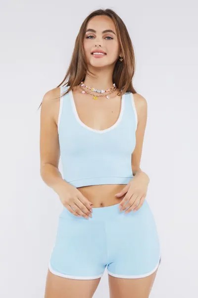 Бесшовные шорты Dolphin Ringer Forever 21, синий