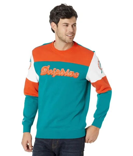 Флисовый худи Mitchell & Ness, NFL Perfect Season Crew Fleece Dolphins