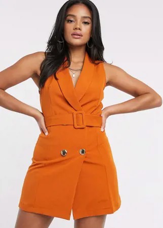 Оранжевое платье-пиджак без рукавов I Saw It First-Оранжевый цвет