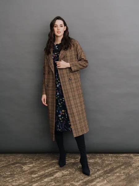 Пальто женское Aylin Stories AS55-1mkl коричневое 40 RU