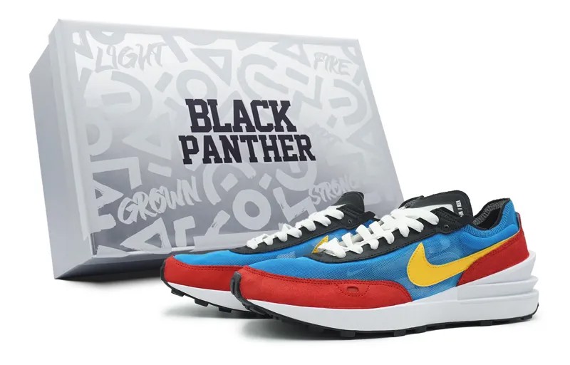 Кроссовки Nike Waffle One Lifestyle Shoes Women's Low-top Red/Blue/Yellow/White, синий