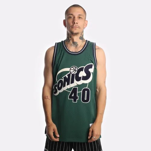Майка Mitchell & Ness Mitchell and ness Chenille Swingman, размер XXL, зеленый