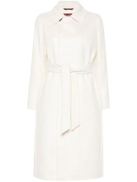 Max Mara двубортное пальто BCollag, нейтральный цвет