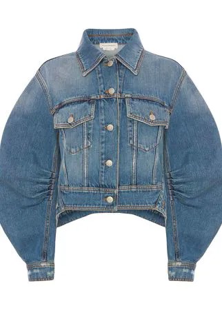 Alexander McQueen джинсовая куртка с объемными рукавами