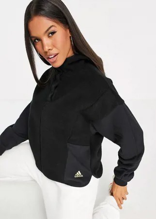 Черный худи adidas Beat The Cold-Черный цвет