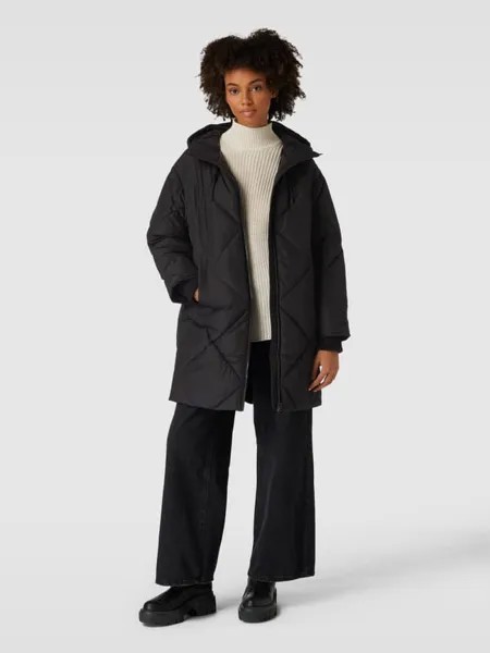 Стеганое пальто с боковыми карманами и штормовыми манжетами Marc O'Polo Denim, черный