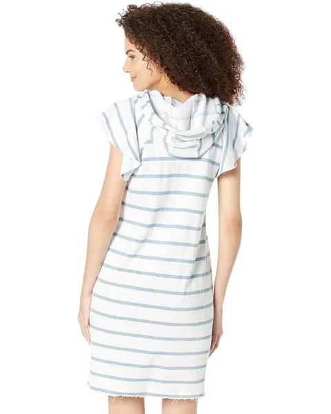 Платье Chaser Linen French Terry Flutter Sleeve Sweatshirt Dress, цвет Playa Stripe