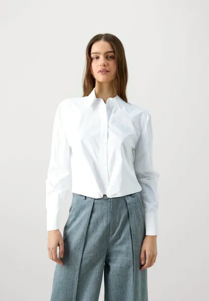 Блузка на пуговицах CROPPED D RING SHIRT KARL LAGERFELD, белый