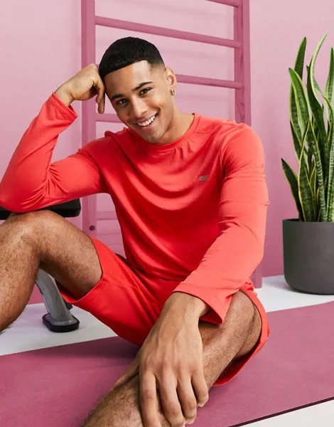 Красный спортивный лонгслив ASOS 4505 Icon