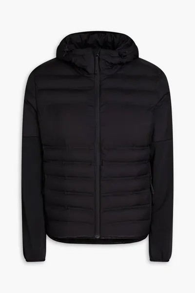 Стеганая лыжная куртка с капюшоном и флисовыми вставками Aztech Mountain, черный