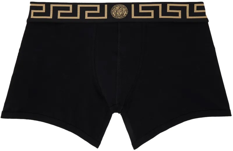 Черные боксеры греческого цвета Versace Underwear