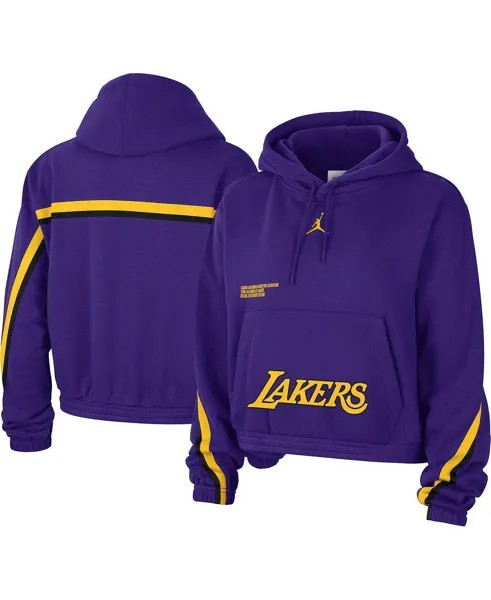 Женский брендовый фиолетовый пуловер с капюшоном Los Angeles Lakers Courtside Statement Edition Jordan