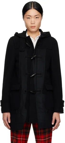 Черное валяное пальто Comme Des Garcons
