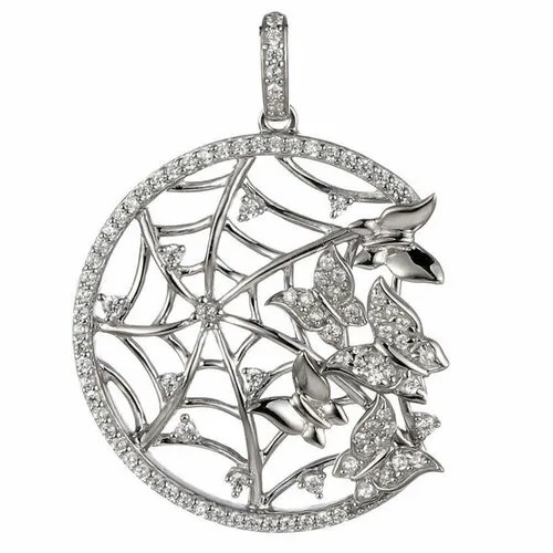 Подвеска ELEMENT47, серебро, 925 проба, фианит
