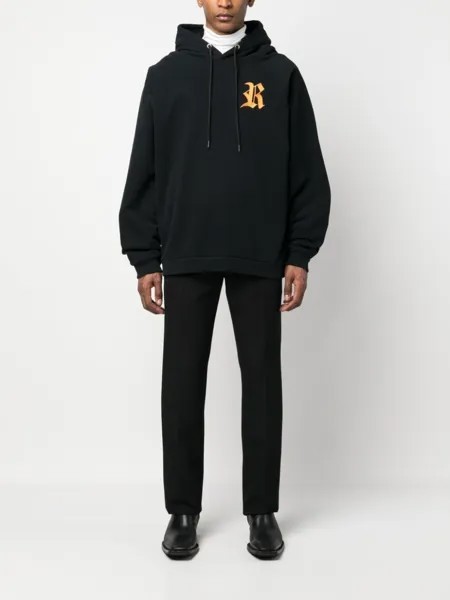 Raf Simons худи с монограммой, черный