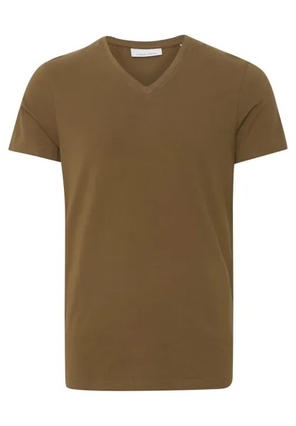 Базовая футболка LINCOLN V-NECK Casual Friday, цвет coffee liqueúr