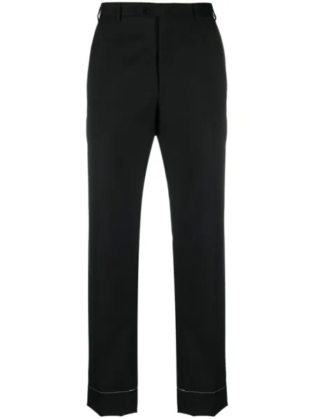 Brioni прямые брюки строгого кроя, черный