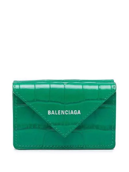 Balenciaga кошелек Papier с тиснением под кожу крокодила