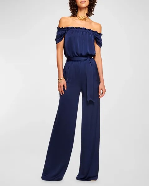 Атласный комбинезон Lee Ramy Brook, цвет Spring Navy