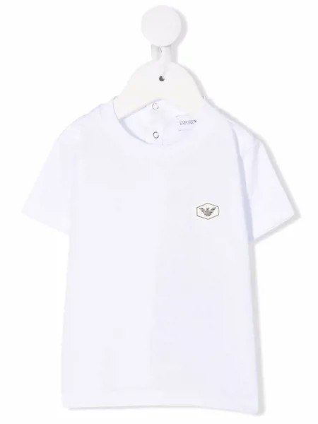 Emporio Armani Kids футболка с нашивкой-логотипом
