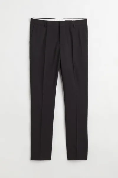 Брюки H&M Skinny Fit Suit, черный