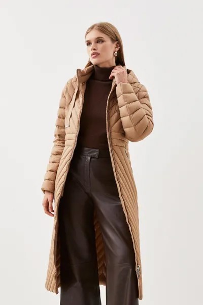 Легкое длинное компактное пальто Petite Karen Millen, нейтральный