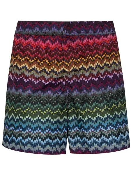 Missoni плавки-шорты с узором зигзаг